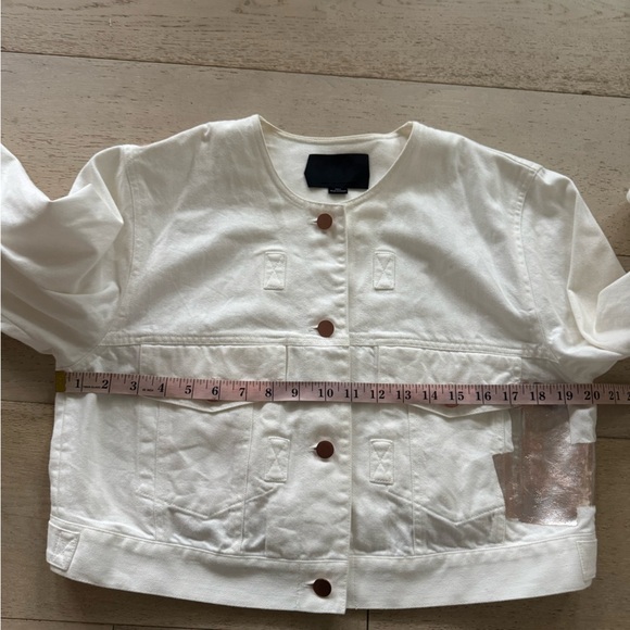 Alexander Wang White metallic Paint Splatter Denim Jacket 4 - Picture 8 of 11